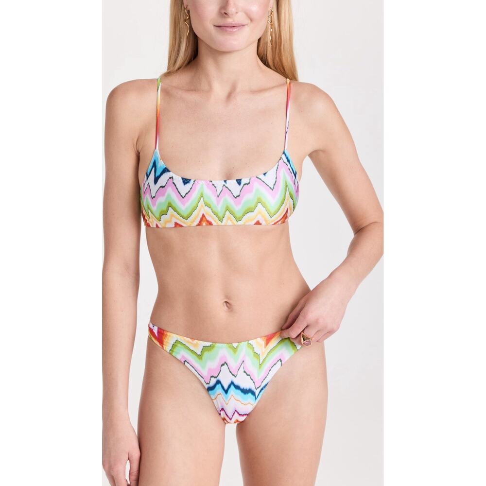 Missoni Bandeau Bikini Two Piece Bikini Set 44 L 8 Bathing Suit Swim NWT chevron - Picture 4 of 14